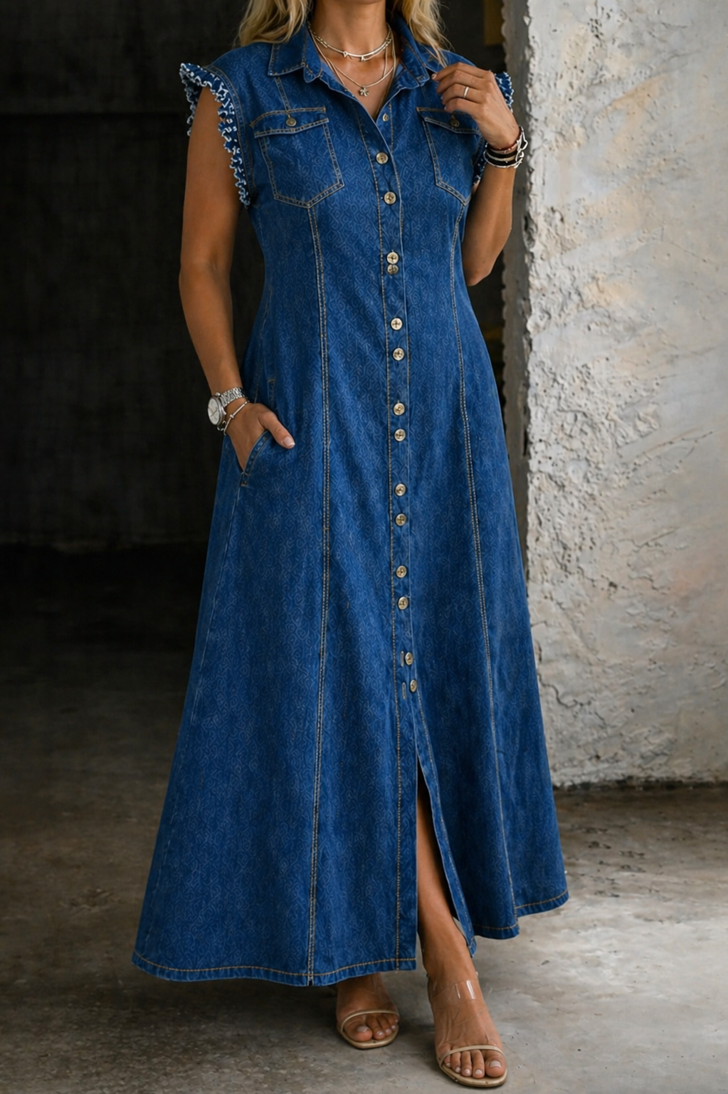 Denim blu medio