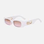 Beżowe soczewki / Biała oprawa
