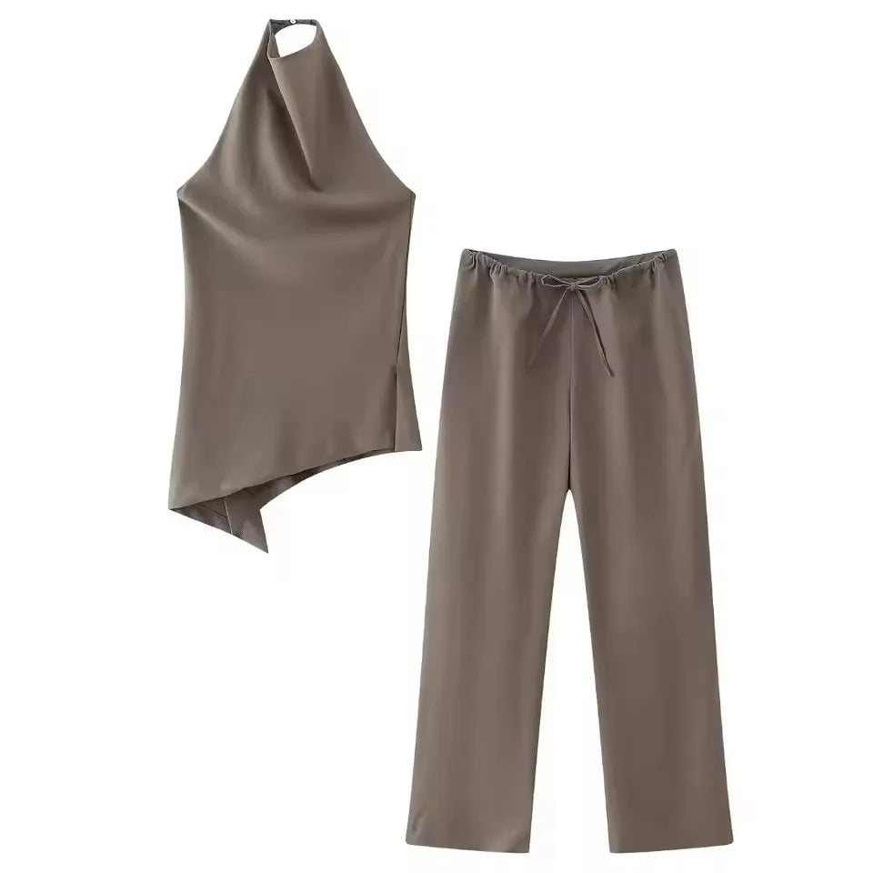 brown suit