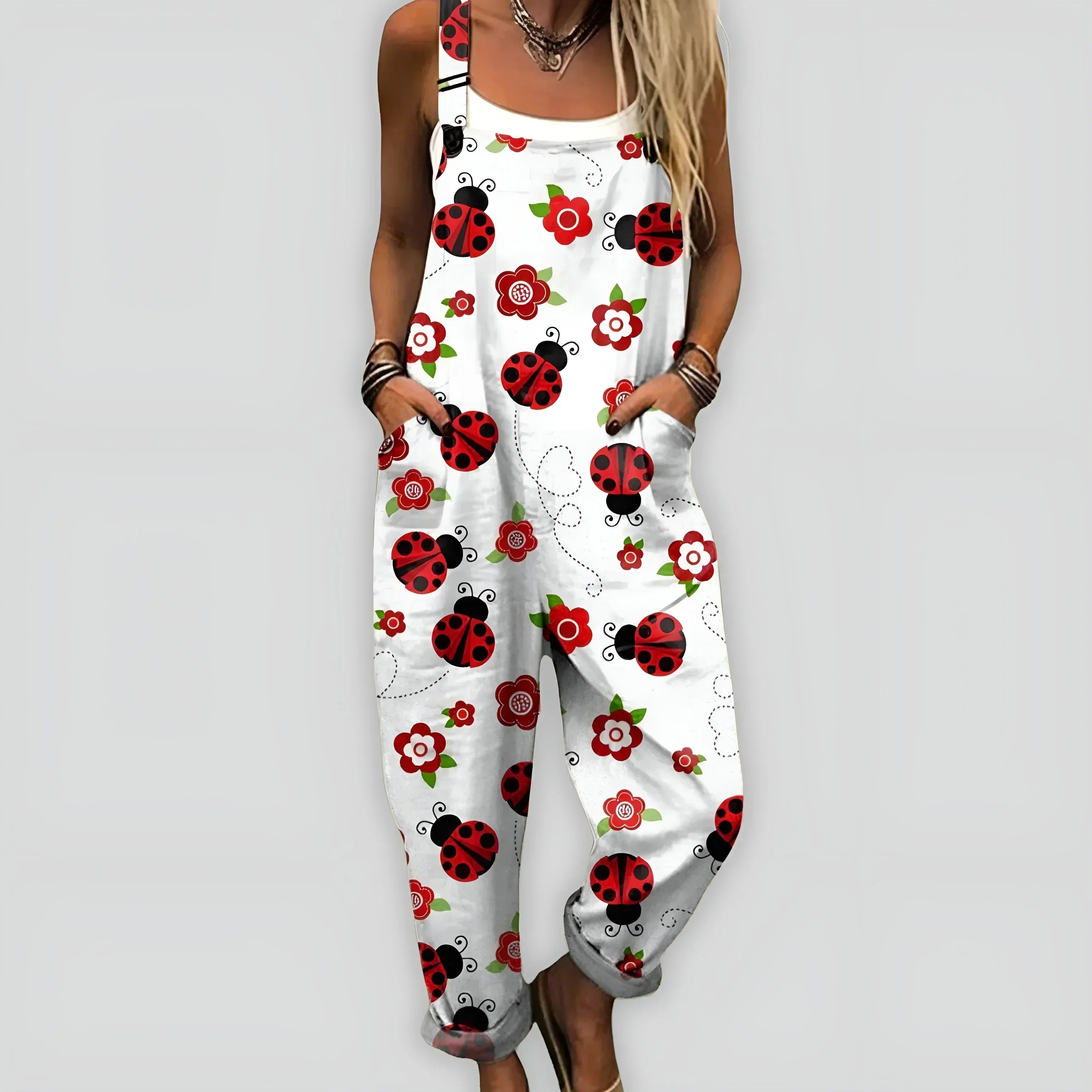 Bianco con coccinelle