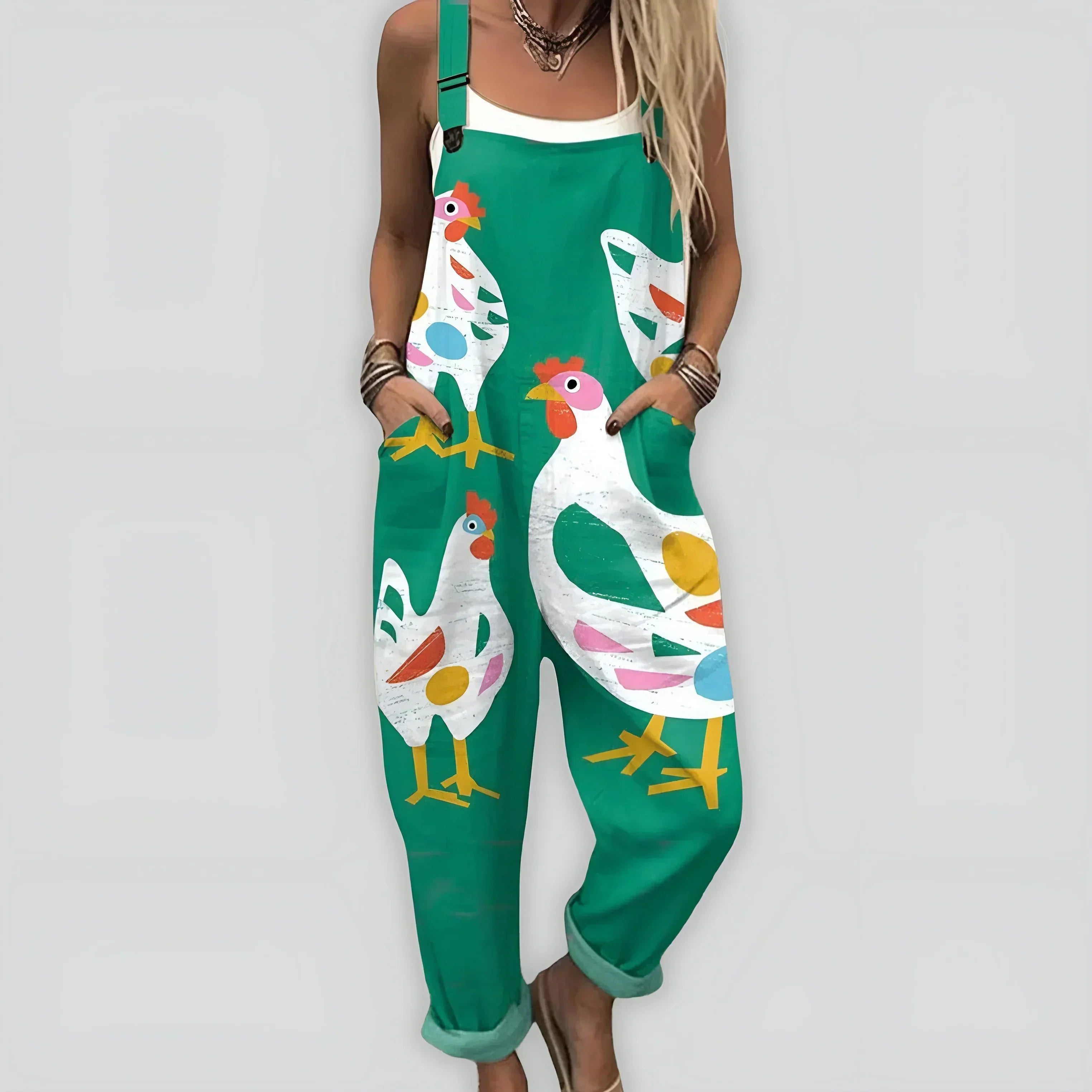 Verde con galline